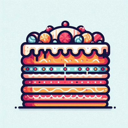 Cake vector illustration. Cake icon. Cake icon. Cake icon. Cake icon