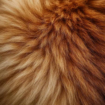 Close-up of a red fox fur as a background. Macro