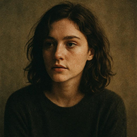 Portrait of a young woman. Photo in old image style.