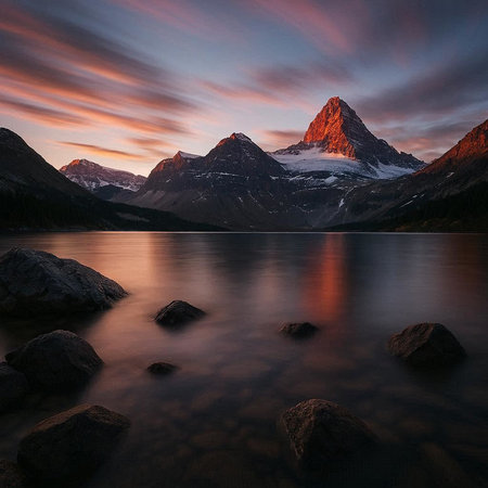 Mountain lake in Banff National Park, Alberta, Canada.