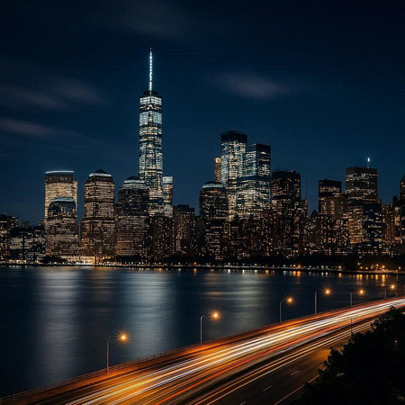 Manhattan Skyline, New York City, United States of Americaの写真素材