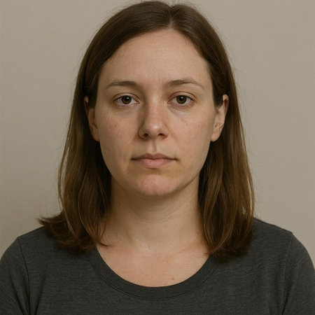 Portrait of a young woman with freckles on her face