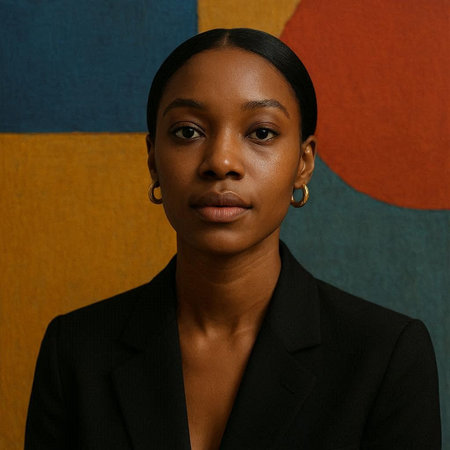 Portrait of a beautiful young African American woman in a business suit