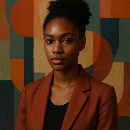 Portrait of a young african american woman in a studio