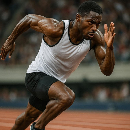 Undefined athlete running at the IAAF Diamond League in Stockholm.