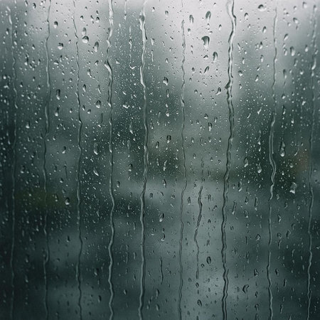 Rain drops on the window. Raindrops on the window. Rainy weather.