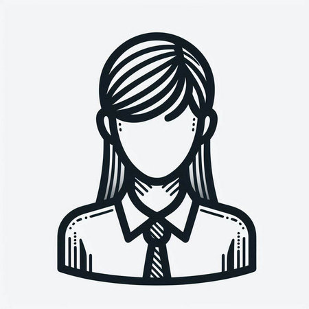 Business woman icon, vector illustration. Flat design style. Business concept.
