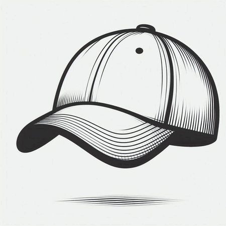 Baseball cap on a white background. Vector illustration of a baseball cap.
