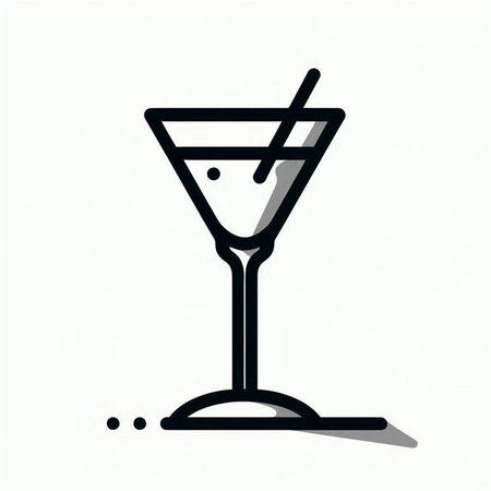 Cocktail icon isolated on the white background. Vector illustration.の写真素材