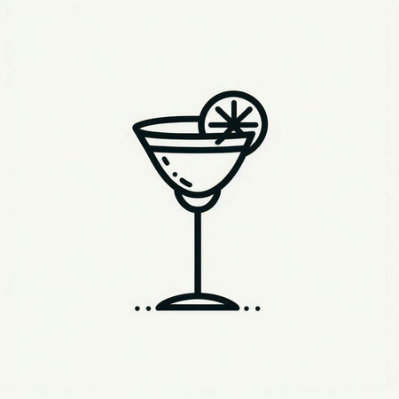 Cocktail icon. Alcoholic drink symbol. Vector illustration.の写真素材