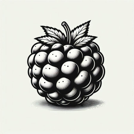 Plum. Hand drawn vector engraving illustration. Isolated on white background.