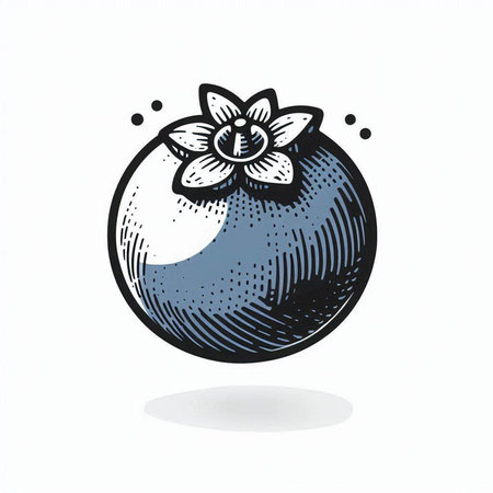 Pomegranate fruit icon in engraving style vector illustration.の写真素材