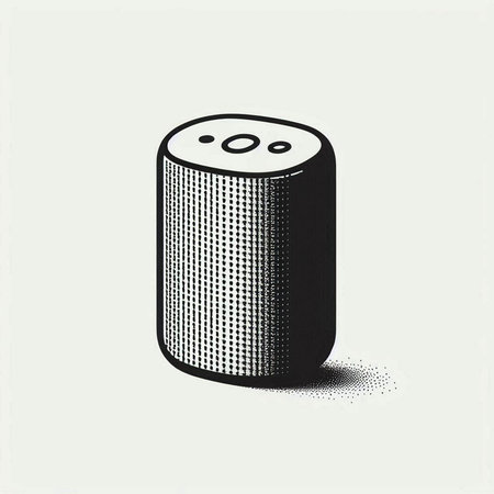 Vector illustration of a speaker in halftone style. EPS 10