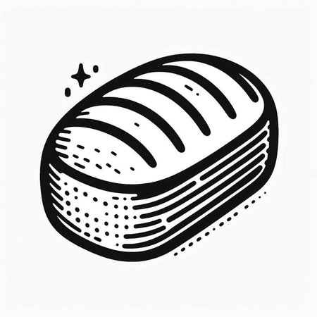 Bread doodle vector illustration. Hand drawn sketch style.