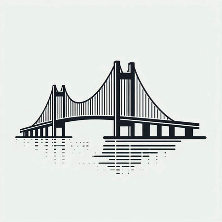 Golden Gate Bridge, San Francisco, California, United States of America, vector illustrationの写真素材