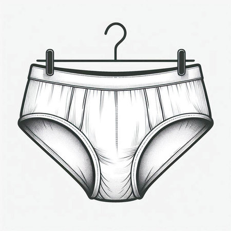 Underwear design template. Underwear with hanger. Vector illustration.