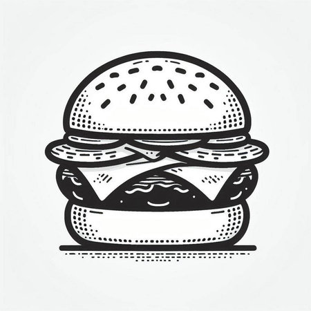 Hamburger icon in engraving style. Vector illustration.の写真素材