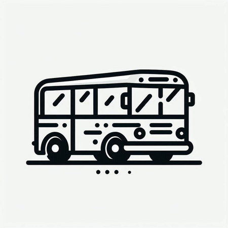 Bus icon. Vector illustration of a bus on a white background.