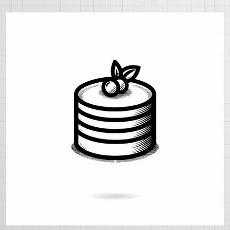 Cake doodle icon, vector illustration. Hand drawn sketch