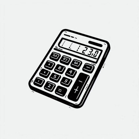Calculator icon isolated on white background. Vector stock illustration.