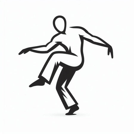 Kung fu poseial arts, sketch for your design.の写真素材