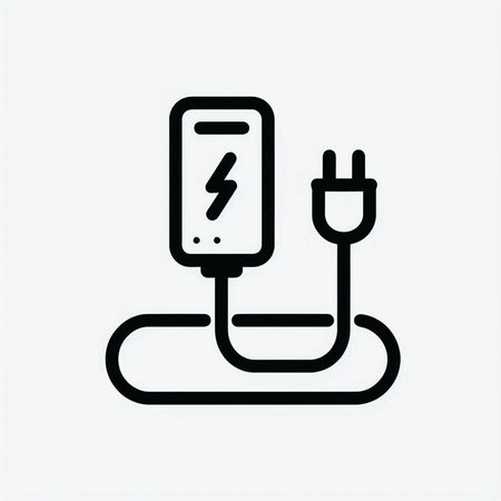Charging mobile phone icon. Charging mobile phone. Vector illustration