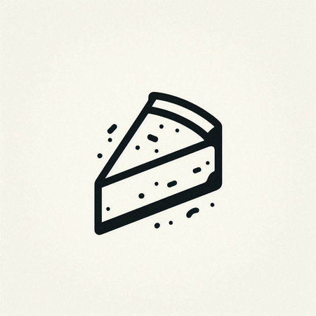 Piece of cake icon in trendy flat style isolated on grey background.
