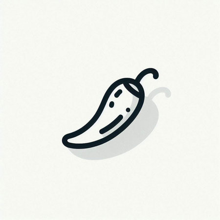 Chilli pepper icon isolated on the white background. Vector illustration.