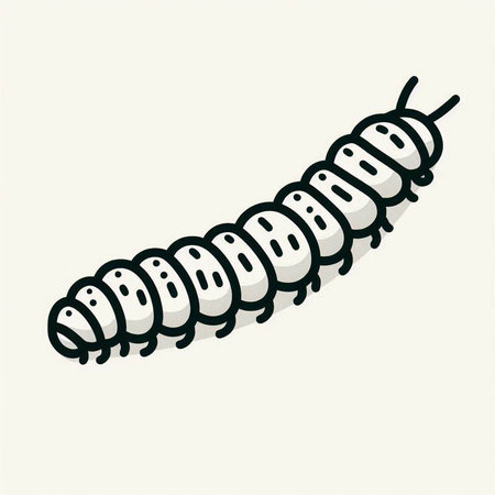 Caterpillar isolated on white background. Vector illustration. Eps 10.の写真素材