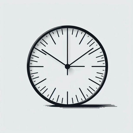 Clock icon on a white background. Time concept. Vector illustration.