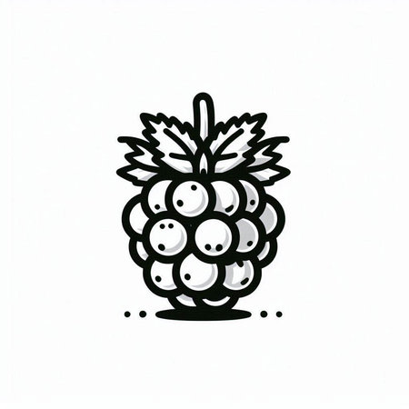 grapes icon on white background, vector illustration, eps10