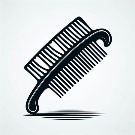 Comb icon. Hair salon, barber shop symbol. Vector illustration