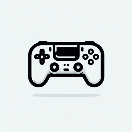 video game controller icon, vector illustration. flat design. eps 10