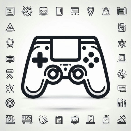 Joystick icon. Gamepad symbol. Modern flat design. Vector illustration