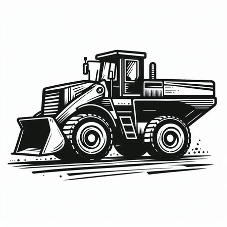 Bulldozer. Digitally restored image from a mid-19th century Encyclopaedia.