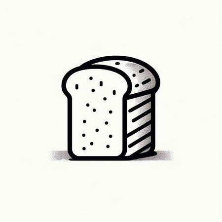 Sketch of bread on a white background. Vector illustration.