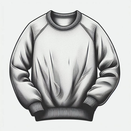 Men's sweater isolated on white background. Vector illustration for your design