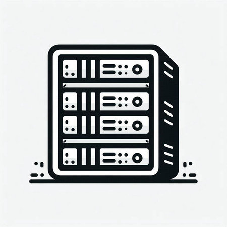 Data center icon, vector illustration. Flat design style. Server icon.