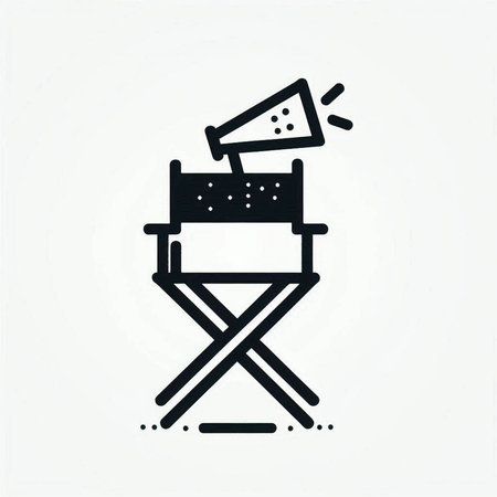 Cinema chair icon. Flat design style. Vector illustration.の写真素材