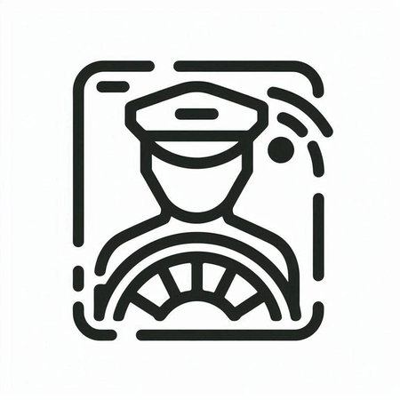 Speedometer icon. Vector illustration in thin line style on white background.