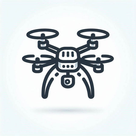 Drone quadcopter icon. Quadrocopter vector illustration.