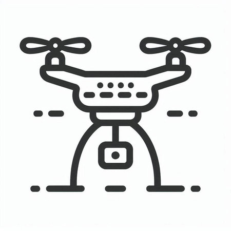 Drone quadcopter icon. Quadrocopter with camera. Vector illustration.
