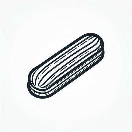 Vector illustration of cucumber. Isolated object on white background.
