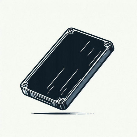 Vector illustration of a smartphone on a white background. Front view.
