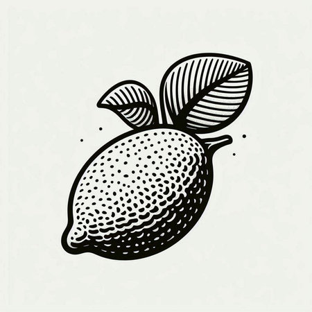 Lemon. Hand drawn vector illustration. Isolated on white background.の写真素材