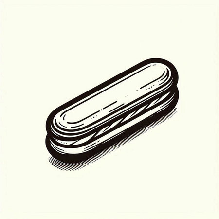 Isolated sandwich on a white background. Vector illustration in retro style.