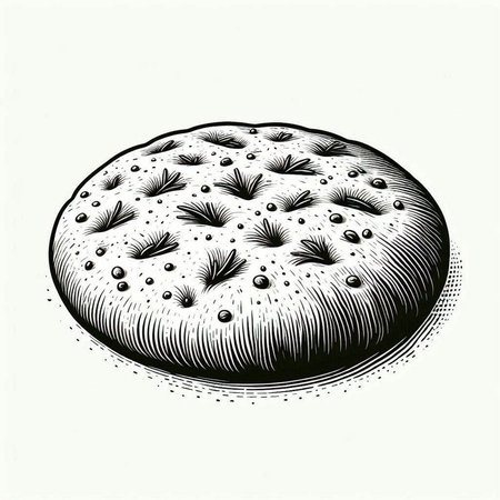 Hand drawn illustration of a moon. Vintage engraving style.