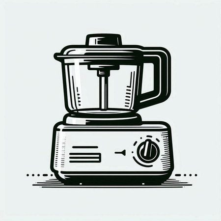 Illustration of a blender on a light background. Vector illustration.