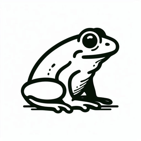 Pizza with ham, mushrooms and cheese. Hand drawn vector illustration.の写真素材