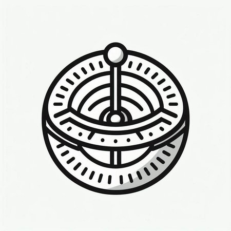 Boat wheel vector icon. Outline illustration of boat wheel vector icon for web design